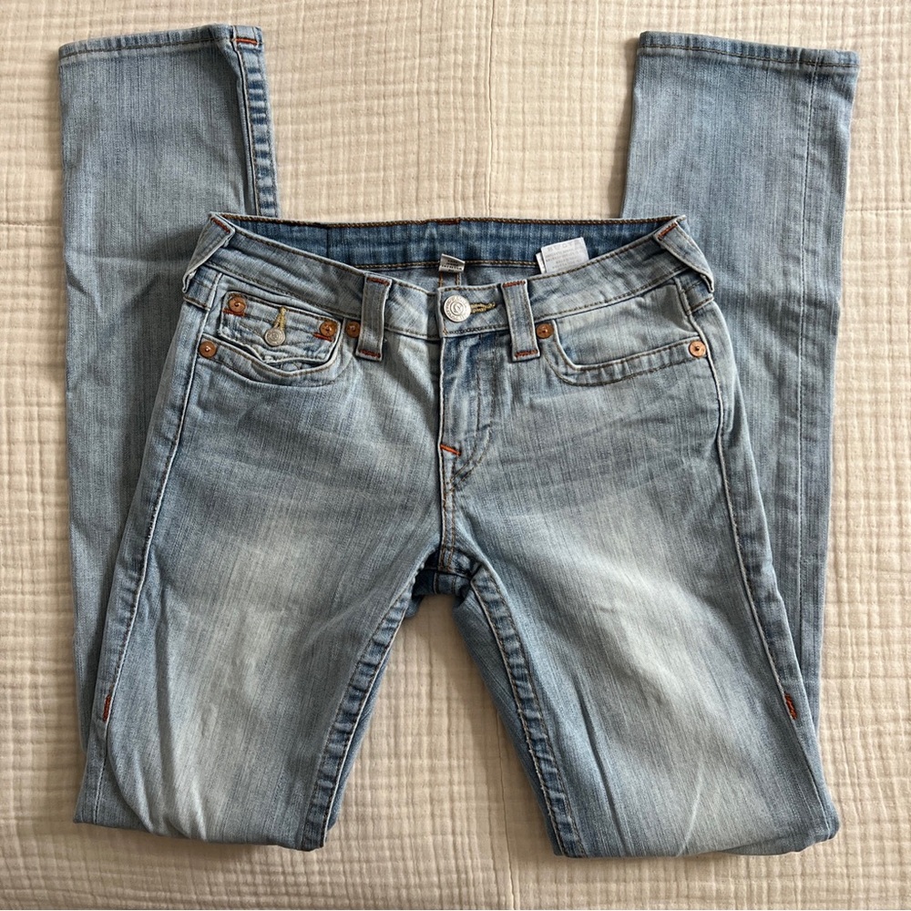 Womens TRUE RELIGION Slim Straight Jeans - Size 27